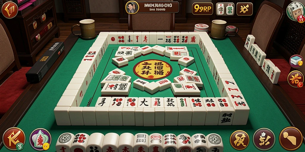 Tampilan permainan Mahjong dalam 99RP yang menantang.