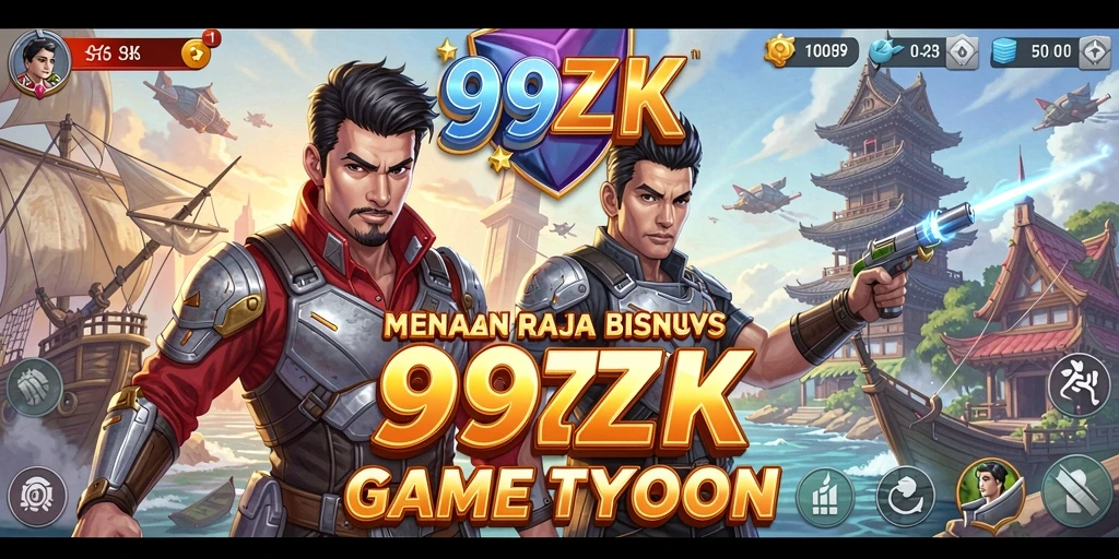 Tampilan gameplay menegangkan di 99ZK dengan berbagai pilihan bisnis.