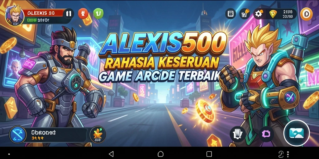 Screenshot utama ALEXIS500 menunjukkan gameplay seru dan penuh tantangan.
