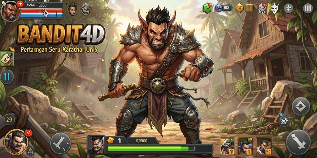 Screenshot BANDIT4D menampilkan aksi pertarungan yang mendebarkan.