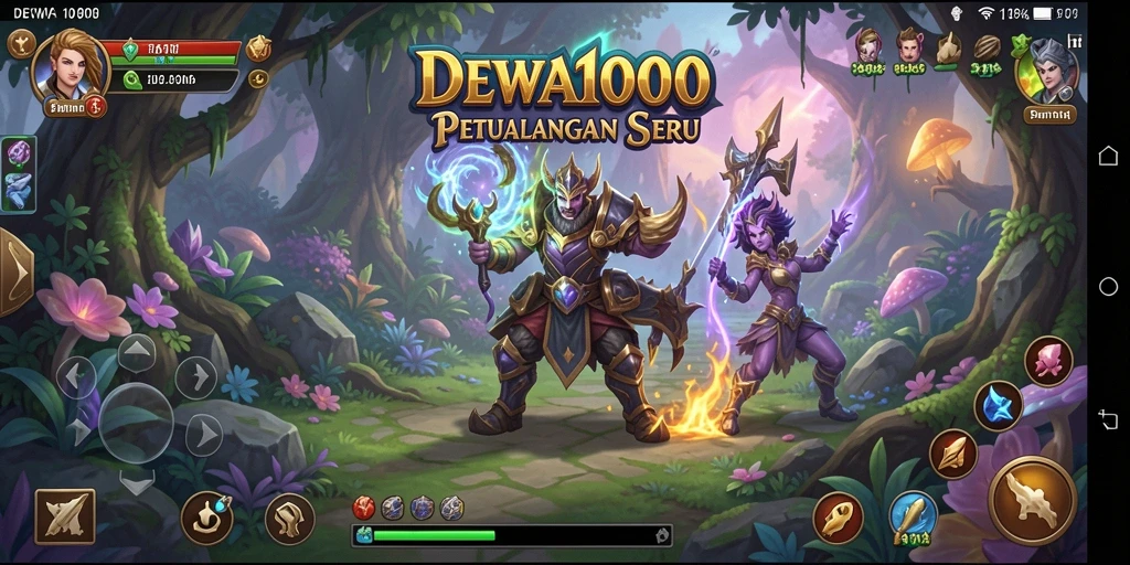 Tangkapan layar gameplay DEWA1000 menampilkan petualangan seru dan interaksi karakter.