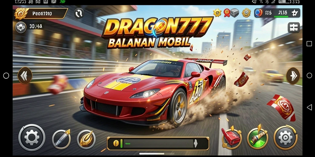 Tampilan gameplay DRAGON777 yang mendebarkan saat balapan.