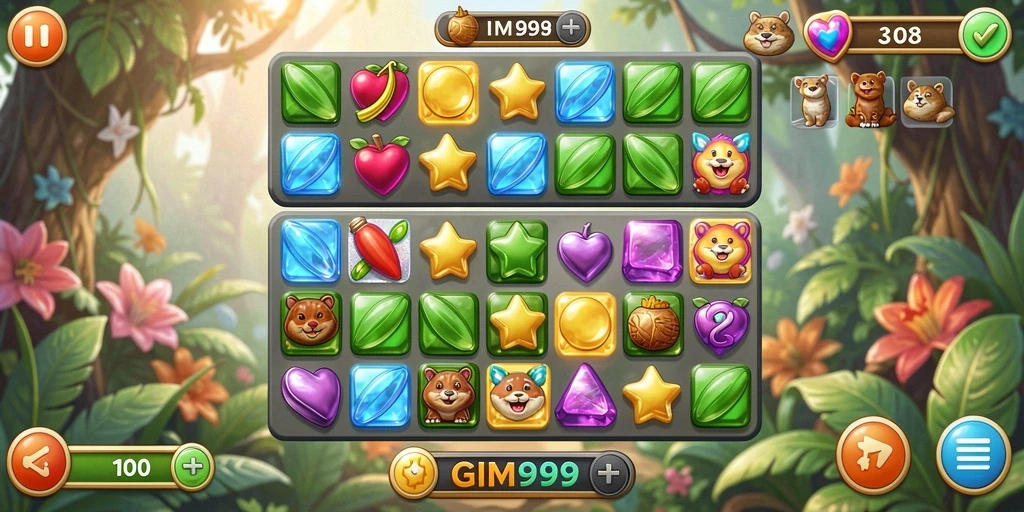 Tampilan gameplay GIM999 yang seru dan penuh warna.