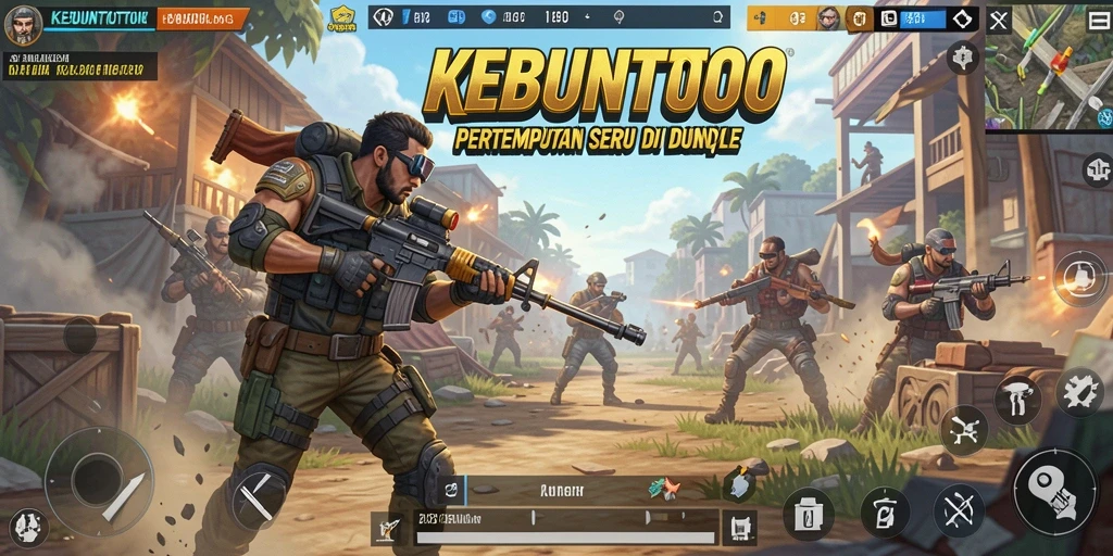 Gameplay intens KEBUNTOTO dalam aksi seru Battle Royale.