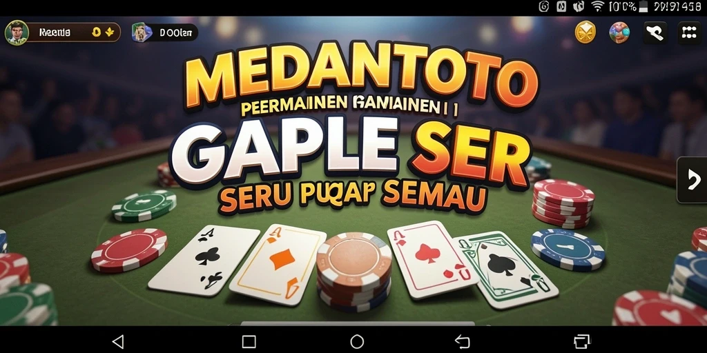 Screenshot gameplay MEDANTOTO menampilkan momen seru permainan Gaple.