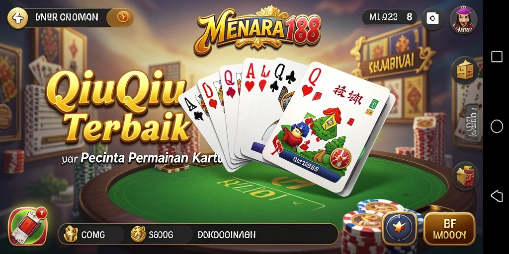 Screenshot MENARA188 menunjukkan gameplay QiuQiu yang seru.