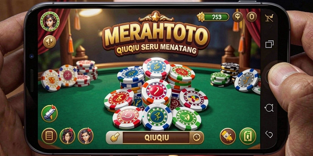 Tangkapan layar utama gameplay QiuQiu yang mendebarkan.