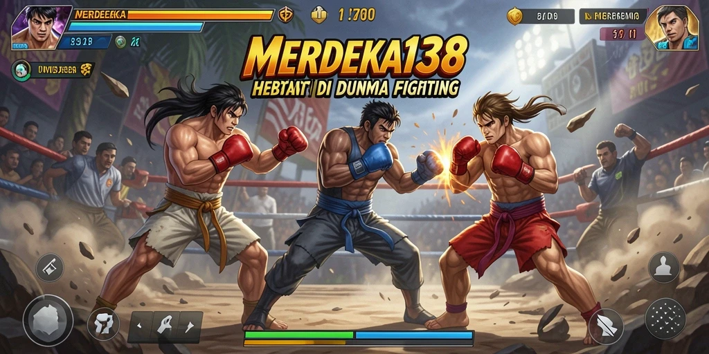 Tampilan gameplay seru dari MERDEKA138 dalam pertarungan Fighting.