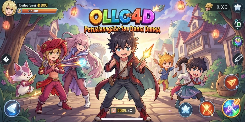 Screenshot OLLO4D menampilkan aksi seru dari permainan Anime.