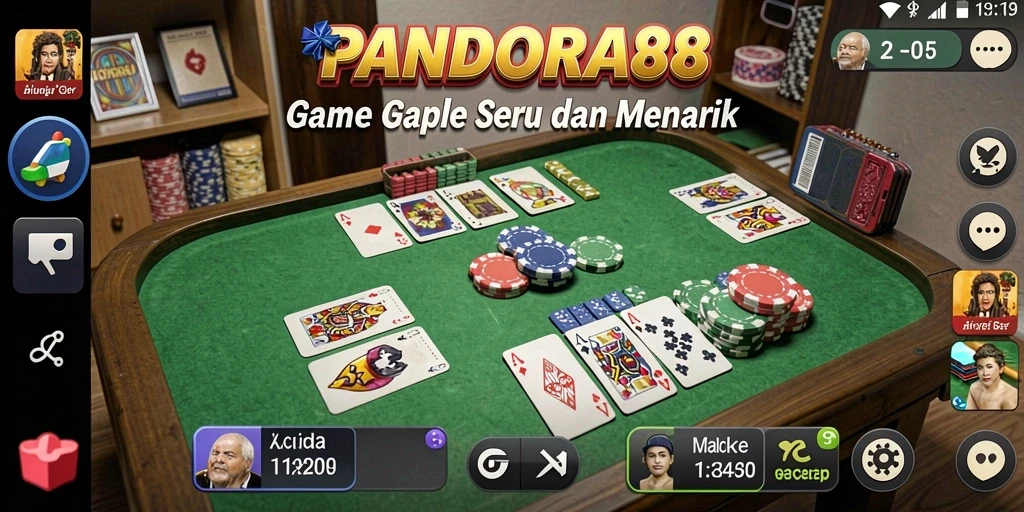 Screenshot gameplay PANDORA88 yang menunjukkan suasana permainan Gaple.