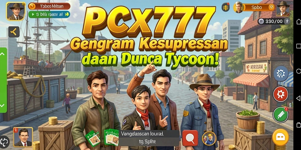 Screenshot utama <strong>PCX777</strong> menampilkan gameplay Tycoon yang seru dan menarik.