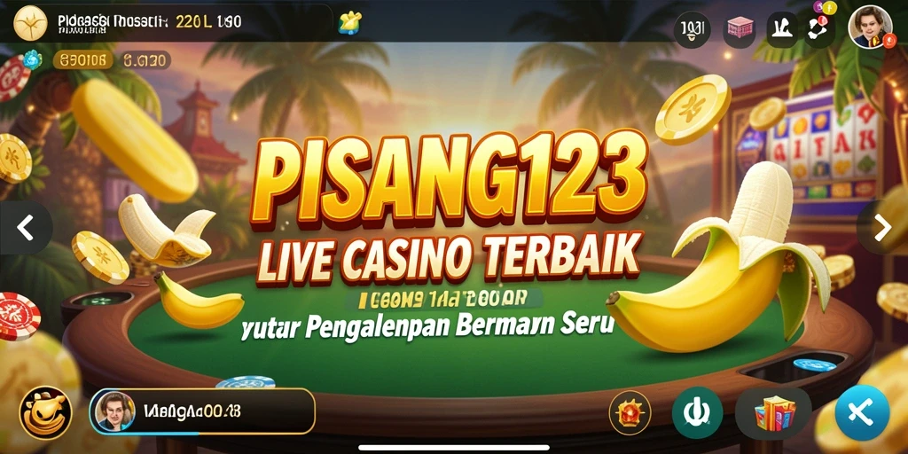 Tampilan gameplay Live Casino yang mendebarkan di PISANG123.