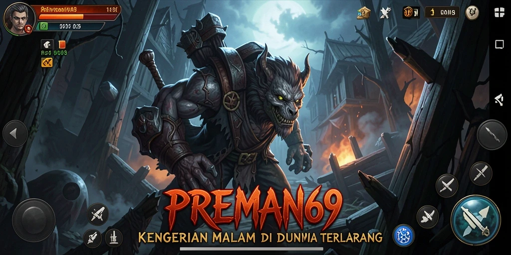 Tampilan menyeramkan dari gameplay PREMAN69 yang menakutkan.