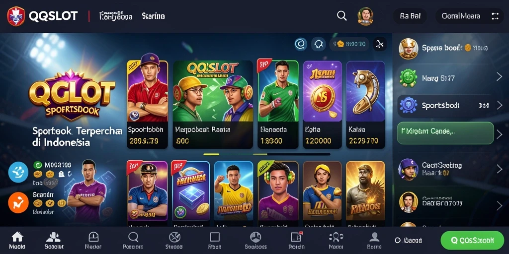 Tampilan menarik dari gameplay Sportsbook di QQSLOT.