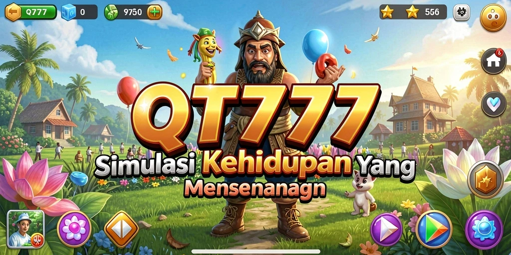 Gameplay seru dan interaktif dalam QT777 yang menampilkan kehidupan virtual.