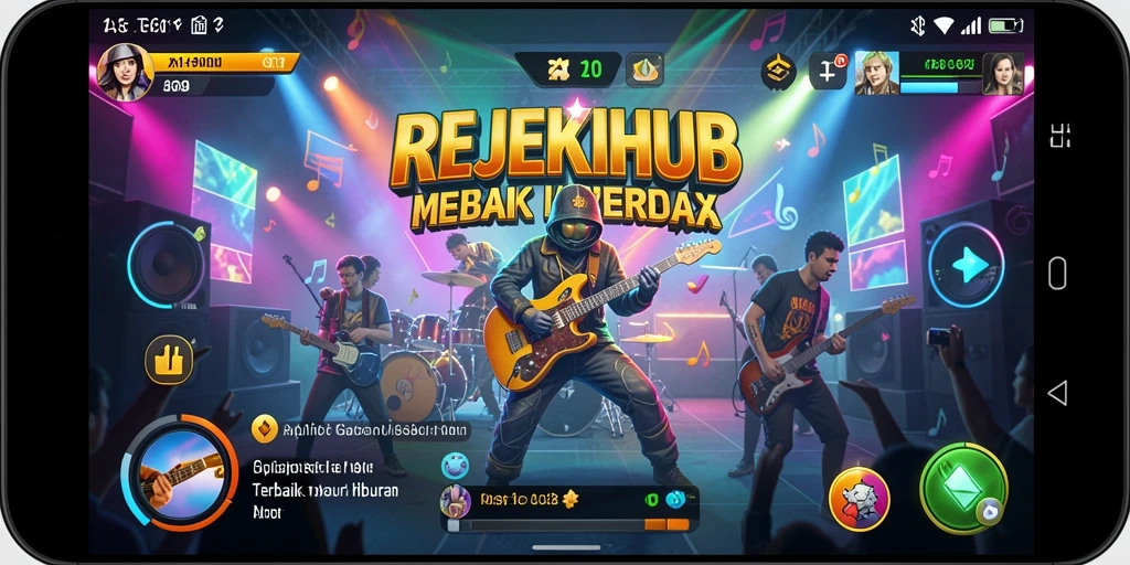 Screenshot dari gameplay REJEKIHUB yang menampilkan momen seru bermain musik.
