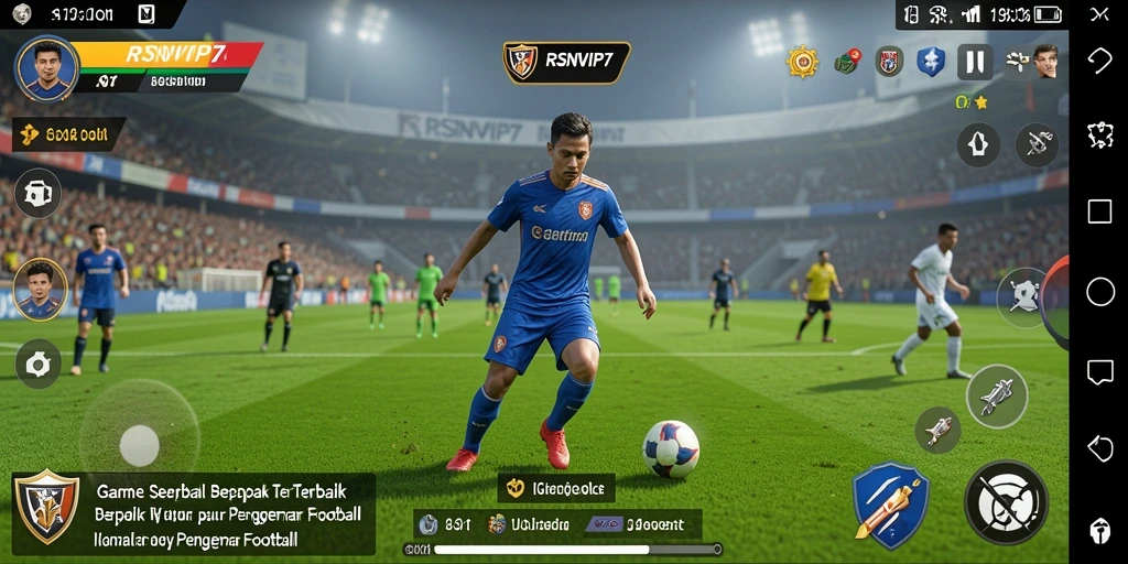 Tampilan gameplay menarik dari RSNVIP7 menunjukkan aksi sepak bola yang mendebarkan.