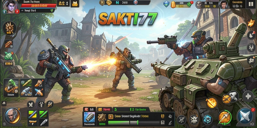 Gameplay SAKTI77 menunjukkan aksi pertempuran yang seru dan strategis.