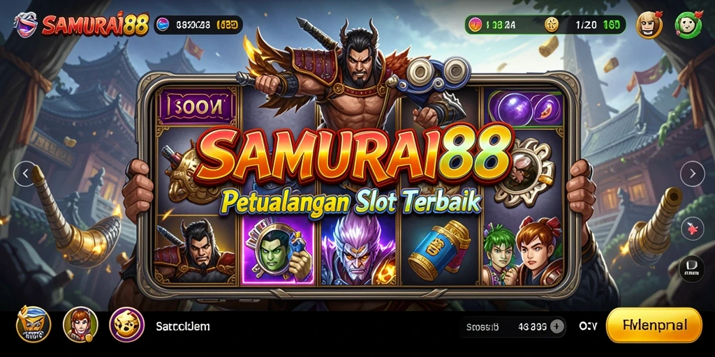 Tampilan gameplay mengasyikkan di SAMURAI88 dengan berbagai simbol samurai.