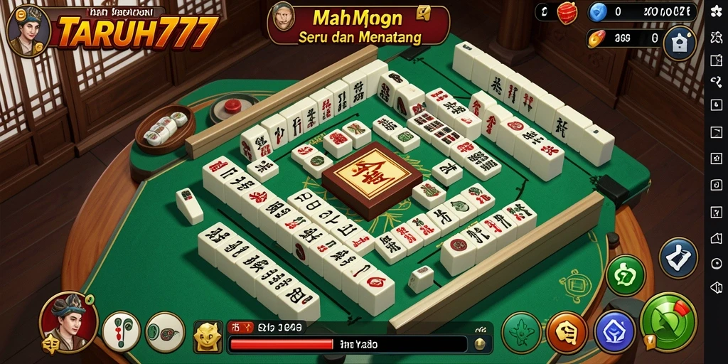Screenshot TARUH777 yang menunjukkan gameplay Mahjong yang menegangkan.